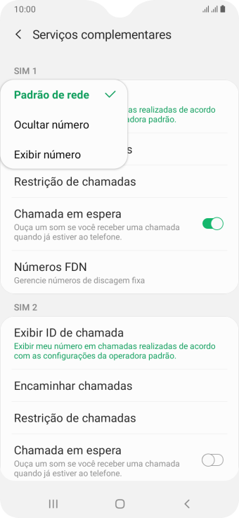 Pressione Exibir número para ativar a identificação do seu número. Pressione Exibir número para ativar a identificação do seu número.