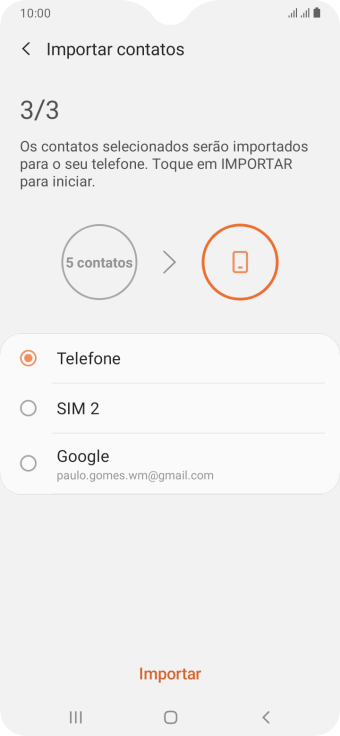 Pressione Importar. Pressione Importar.