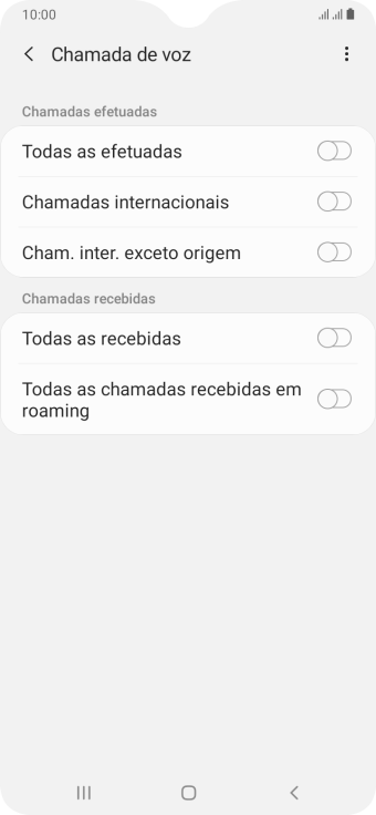 Pressione o indicador ao lado do tipo de bloqueio desejado para ativar ou desativar a função. Pressione o indicador ao lado do tipo de bloqueio desejado para ativar ou desativar a função.