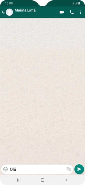 Pressione o ícone de enviar. Pressione o ícone de enviar.