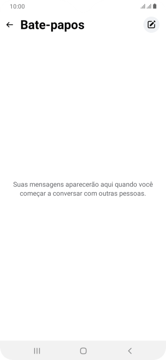Pressione o ícone de nova mensagem. Pressione o ícone de nova mensagem.