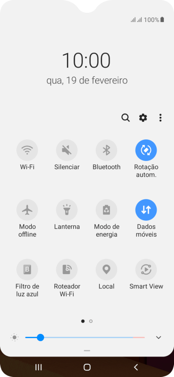 Pressione o ícone de configurações. Pressione o ícone de configurações.