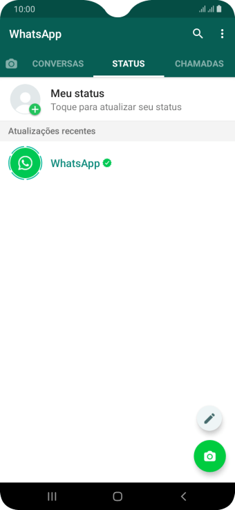 Pressione o ícone de câmera. Pressione o ícone de câmera.