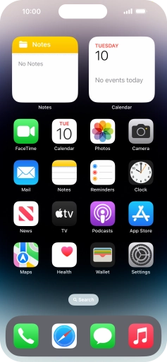 Slide your finger right on the screen. Slide your finger right on the screen.