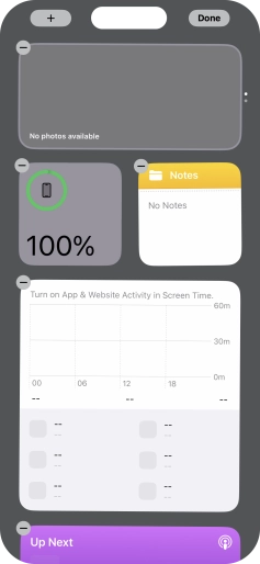 Press the add icon. Press the add icon.