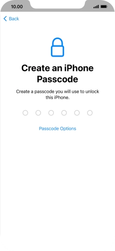 Press Passcode Options. Press Passcode Options.