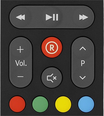 Press the Play/Pause key to start or pause playback of a programme. Press the Play/Pause key to start or pause playback of a programme.