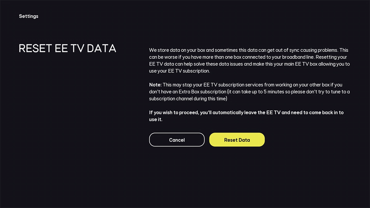 Highlight Reset Data. Highlight Reset Data.