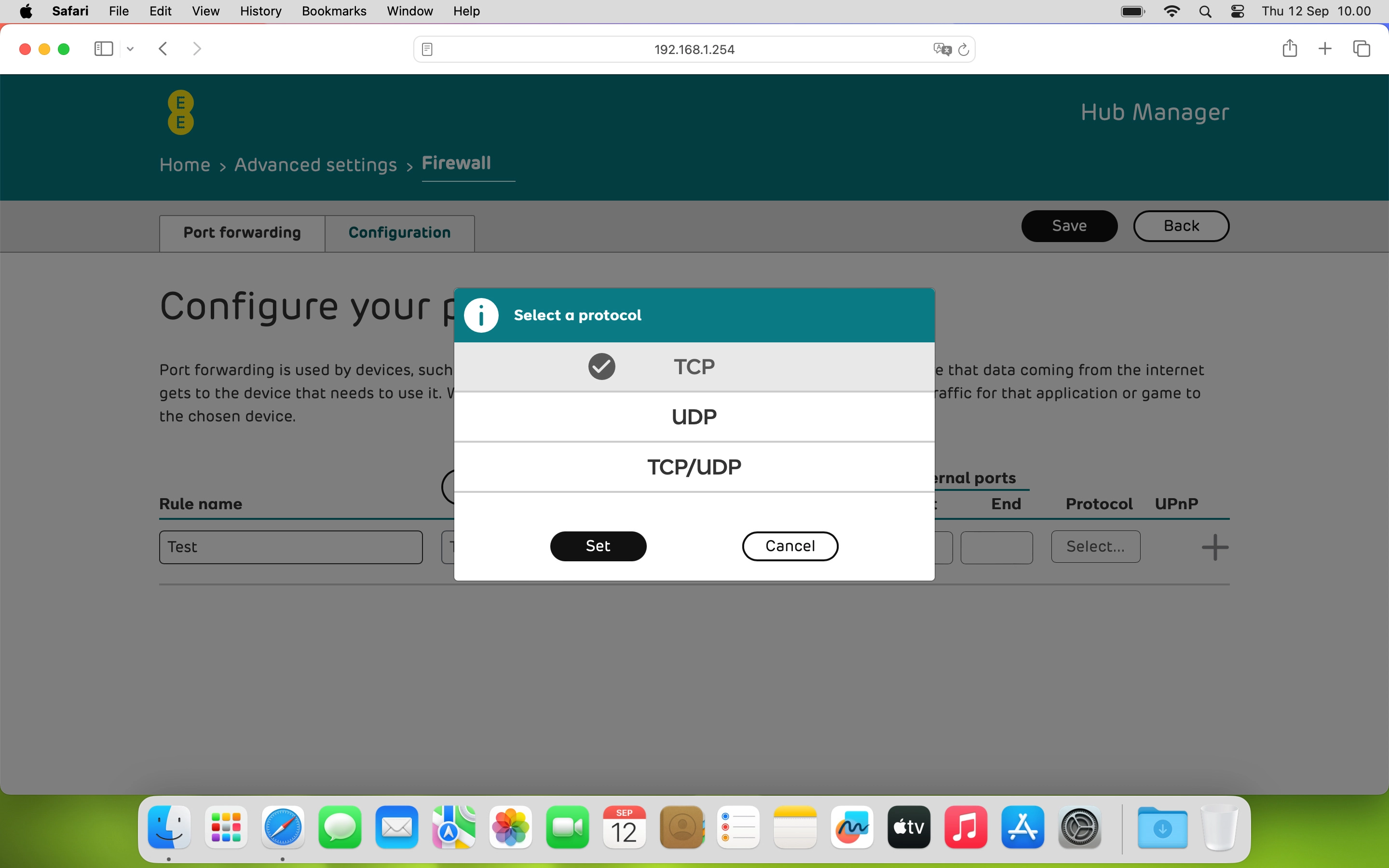 Click Set. Click Set.