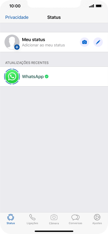 Pressione o ícone de câmera. Pressione o ícone de câmera.