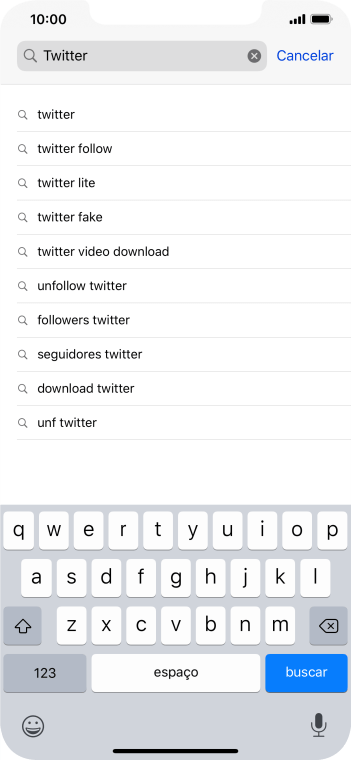 Digite Twitter, e pressione buscar. Digite Twitter, e pressione buscar.