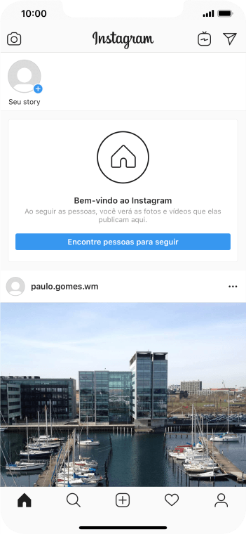 Pressione o ícone de busca. Pressione o ícone de busca.