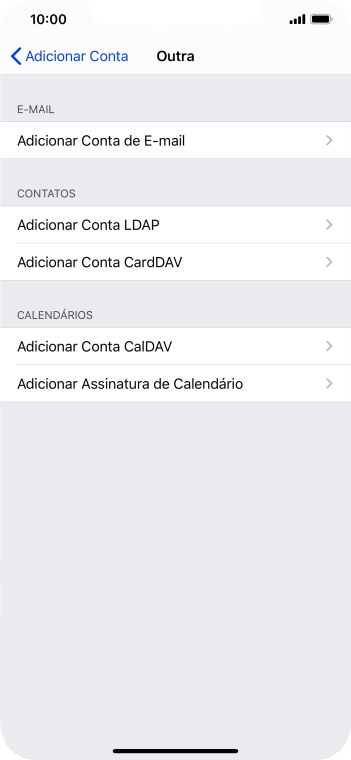 Pressione Adicionar Conta de E-mail. Pressione Adicionar Conta de E-mail.