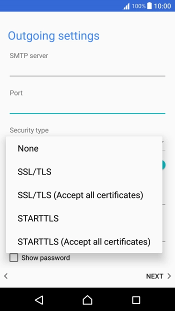 Press SSL/TLS to turn on the function. Press SSL/TLS to turn on the function.