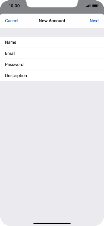 Press Description and key in the required name. Press Description and key in the required name.