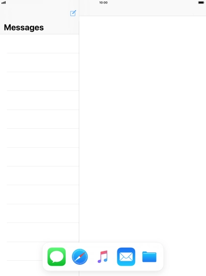 Slide your finger downwards on Dock to minimise it. Slide your finger downwards on Dock to minimise it.