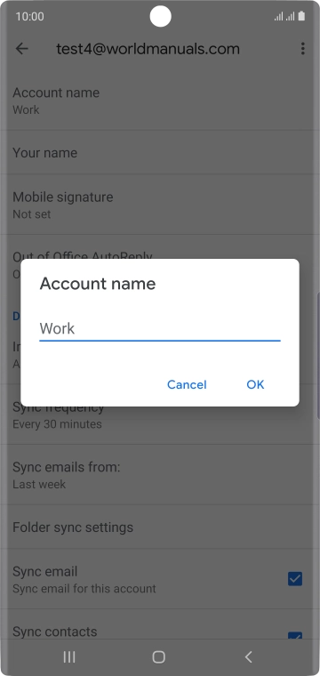 Key in the required name and press OK. Key in the required name and press OK.