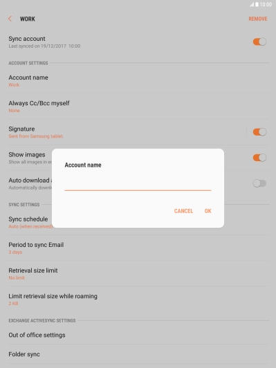 Key in the required name and press OK. Key in the required name and press OK.
