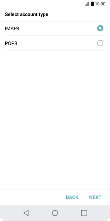 Press IMAP4. Press IMAP4.