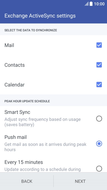 Press Mail to turn the function on or off. Press Mail to turn the function on or off.