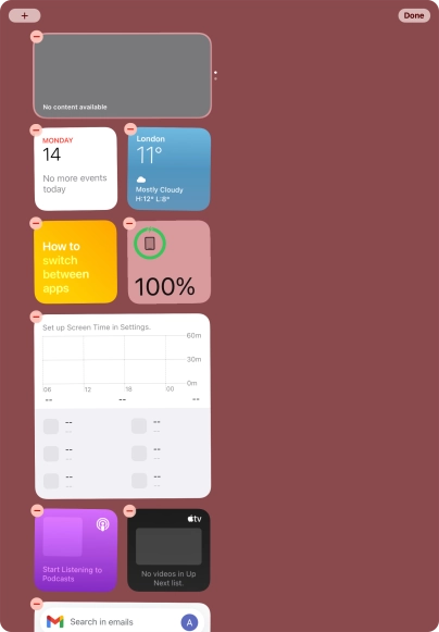 Press the add icon. Press the add icon.