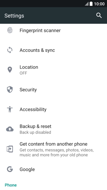 Press Accounts & sync. Press Accounts & sync.