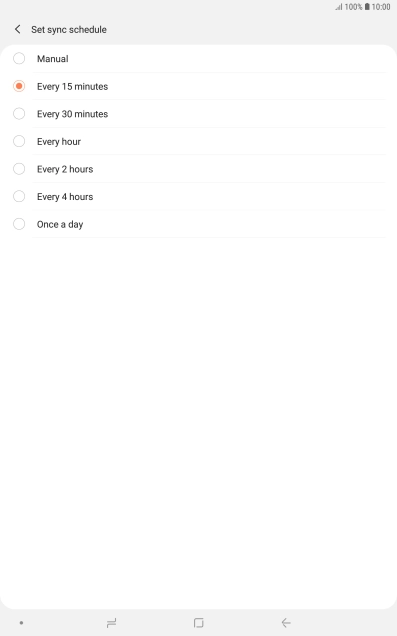 Press the required setting. Press the required setting.