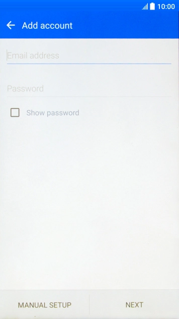Press Email address and key in your Telstra email address. Press Email address and key in your Telstra email address.