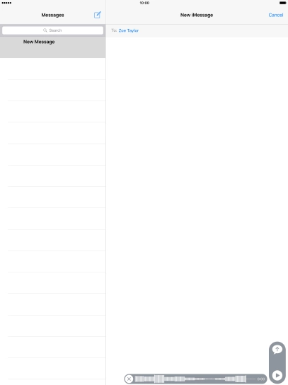 Let go to stop the sound recording and press arrow up to send the sound recording. Let go to stop the sound recording and press arrow up to send the sound recording.