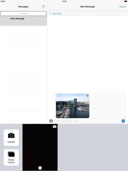 Press the text input field. Press the text input field.