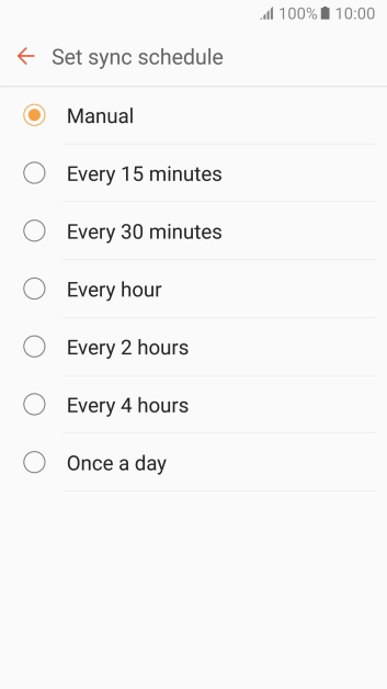 Press the required setting. Press the required setting.