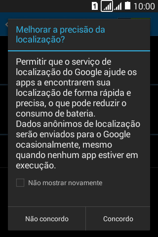 Se você quiser ativar a função, deve pressionar Concordo. Se você quiser ativar a função, deve pressionar Concordo.