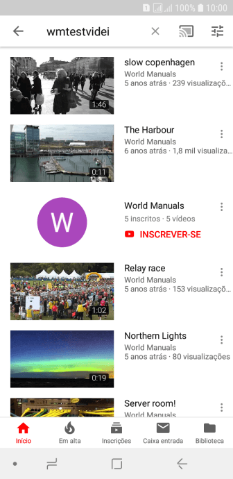 Pressione o vídeo desejado. Pressione o vídeo desejado.