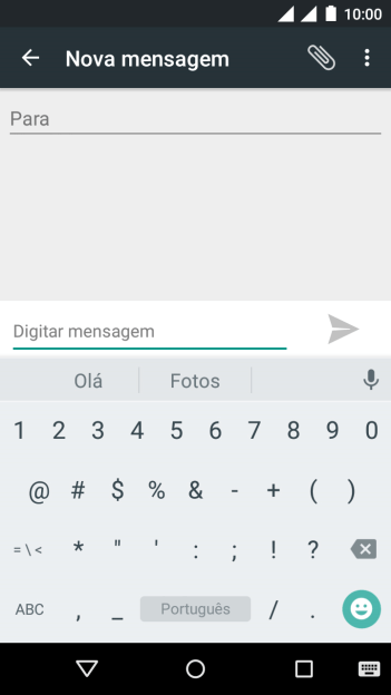 Pressione os números ou caracteres desejados. Pressione os números ou caracteres desejados.