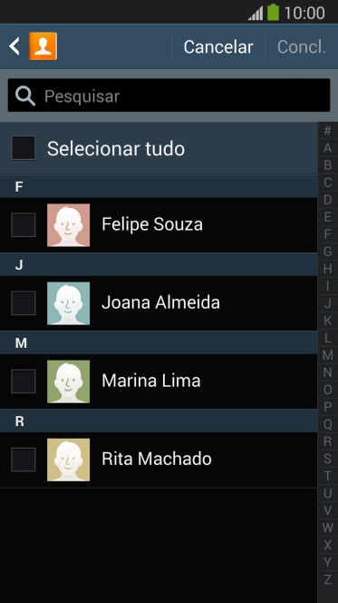 Pressione Selecionar tudo. Pressione Selecionar tudo.