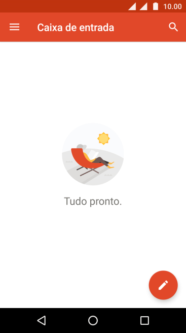 Pressione o ícone de novo e-mail. Pressione o ícone de novo e-mail.