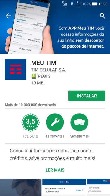 Pressione INSTALAR, e siga as indicações da tela para instalar o app. Pressione INSTALAR, e siga as indicações da tela para instalar o app.