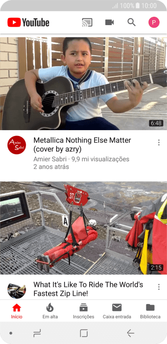 Pressione o ícone de fazer upload. Pressione o ícone de fazer upload.