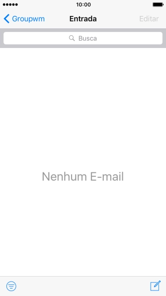 Pressione o nome da conta de e-mail. Pressione o nome da conta de e-mail.