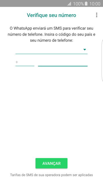 Pressione AVANÇAR. Pressione AVANÇAR.