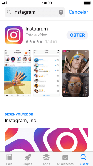Pressione Instagram. Pressione Instagram.