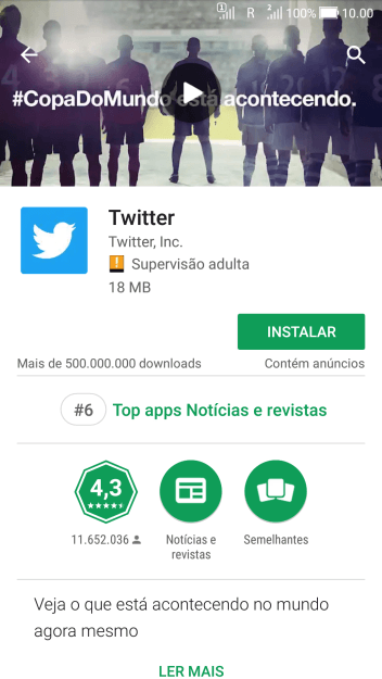 Pressione INSTALAR, e siga as indicações da tela para instalar o app. Pressione INSTALAR, e siga as indicações da tela para instalar o app.