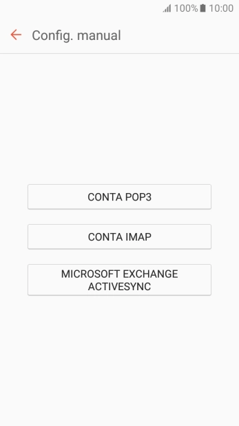 Pressione CONTA IMAP. Pressione CONTA IMAP.