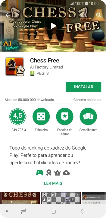 Pressione INSTALAR, e siga as indicações da tela para instalar o app. Pressione INSTALAR, e siga as indicações da tela para instalar o app.