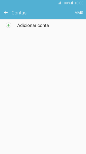 Pressione Adicionar conta. Pressione Adicionar conta.