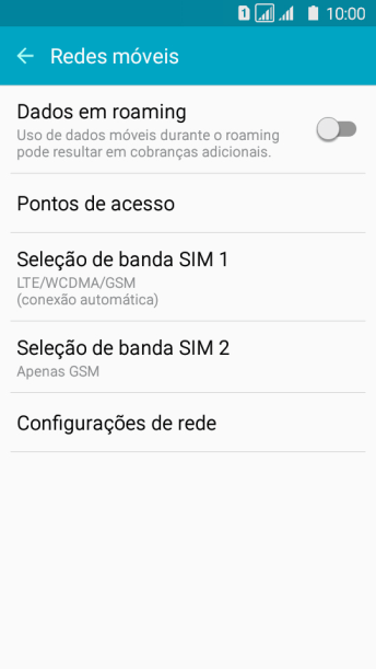 Pressione Configurações de rede. Pressione Configurações de rede.