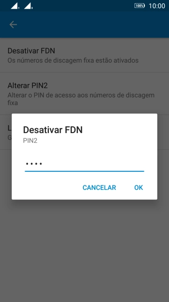Digite o código PIN2, e pressione OK. Digite o código PIN2, e pressione OK.