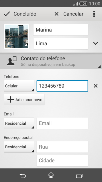 Pressione Email, e digite o endereço de e-mail. Pressione Email, e digite o endereço de e-mail.