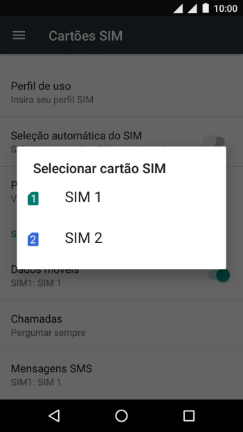 Pressione o chip desejado. Pressione o chip desejado.