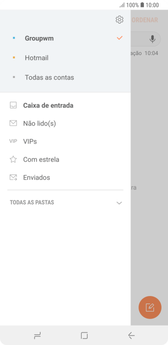 Pressione o ícone de configurações. Pressione o ícone de configurações.